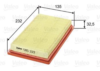 Hava Filtresi  VALEO 585222  16546ED000 165464GA0A 16546-4GA0A 16546-ED000