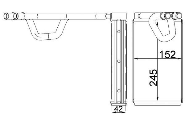 Kalorifer Radyatörü  Nissan Murano (Z50)(01.2005->)  MAHLE AH 232 000S