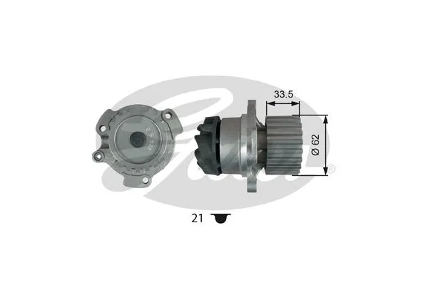 Devirdaim Su Pompası  Lada Kalina 2 Hatchback (2192)(2014->)  MAHLE CP 284 000P