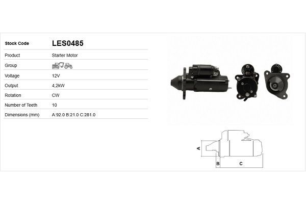 Marş Dinamosu  LUCAS ELEKTRIK LES0485