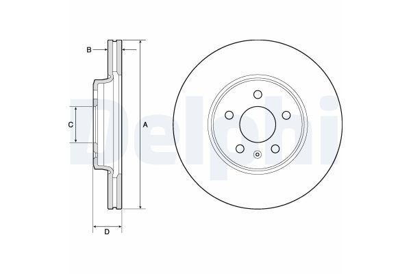 Fren Disk Ayna Ön Sağ ve Sol Audi A5 Cabriolet (F5E)(10.2019->)  DELPHI BG4799C
