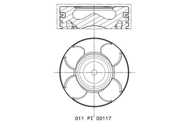 Piston (69.60MM-0.40) (0.20MM KISA)  GOETZE 87-72660-040-1