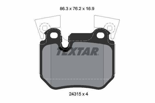 Fren Disk Balata Arka BMW 1 Serisi Coupe (E82)(2007->)  TEXTAR 2431501
