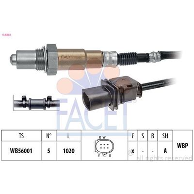 Oksijen (Lambda) Sensörü  Volkswagen Passat (3C2)(03.2005->2010)  FACET 10.8392