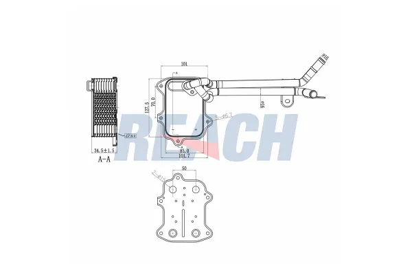 Motor Yağ Soğutucu  Volkswagen Touran (1T3)(08.2010->2015)  VEKA 45-4405