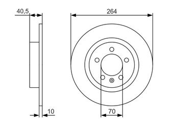Fren Disk Ayna Arka Sağ ve Sol BOSCH 0 986 479 S88  55700592 1421342 569418 569 418 93190227 5 69 418