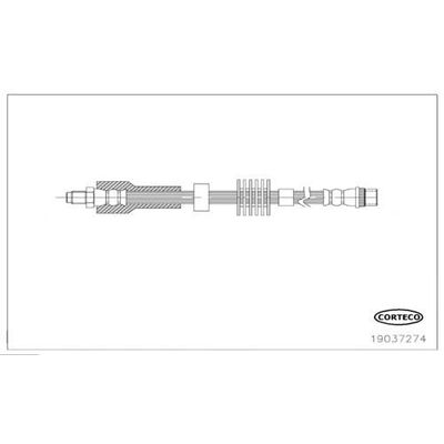 Fren Hortumu Ön Sağ veya Sol DS 4 (09.2015->)  CORTECO 19037274