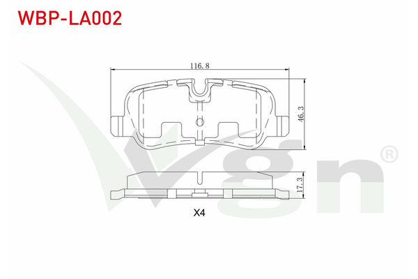 Fren Disk Balata Arka Land Rover Range Rover (LM)(01.2002->)  WGN WBP-LA002