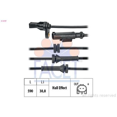 Abs Sensörü Ön Sağ veya Sol BMW 3 Serisi Gran Turismo (F34)(2013->)  TRW GBS2665