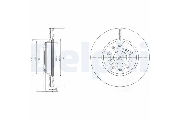 Fren Disk Ayna Ön Sağ ve Sol Fiat Sedici (189)(2006->)  DELPHI BG4093