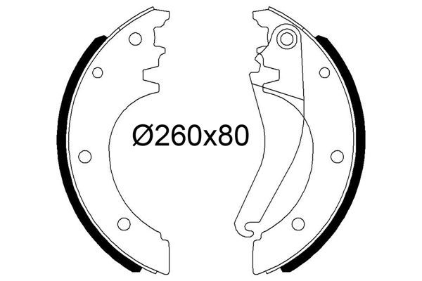 Fren Pabuçlu Balata Arka Mercedes G -Serisi (BM 460 / 461)(01.1979->)  VALEO 564252