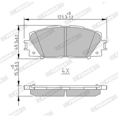Fren Disk Balata Ön Toyota Prius (ZVW30)(2009->)  VALEO 671334