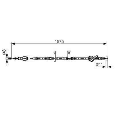 El Fren Teli Arka Sol Suzuki Grand Vitara 5 Kapı (SQ/FT)(1998->)  BOSCH 1 987 482 095