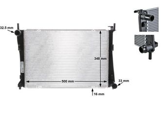 Su Radyatörü  MAHLE CR 1355 000S  4S6H8005DA 4S6H 8005 DA 46842843 50518254 1141490 1214785 1222562 1325831 2S6H8005CA 2S6H8005CB 2S6H8005CC C20115200 C40115200