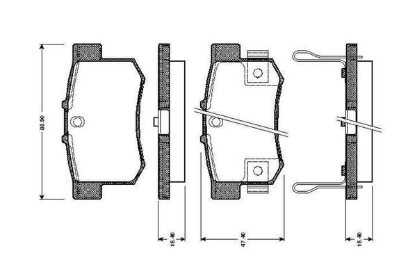 Fren Disk Balata Arka Honda Accord Tourer (CN/CM)(01.2003->)  BOSCH 0 986 TB2 180