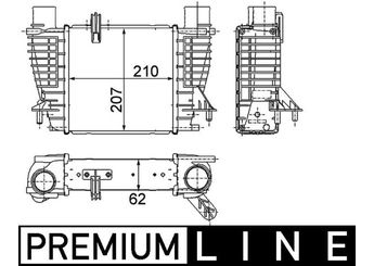 Turbo Radyatörü  MAHLE CI 264 000P  8200471888 144619U20A 14461EM00A 8200471884 82 00 471 884 8200471885 82 00 471 885 82 00 471 888 8200170504 8200297423