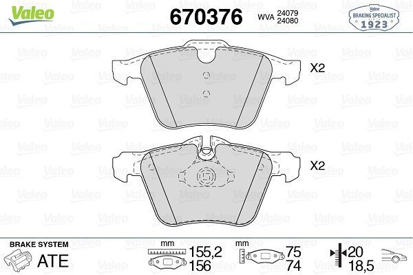 Fren Disk Balata Ön Jaguar F-Type Cabriolet (2013->)  VALEO 670376