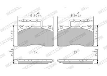 Fren Disk Balata Ön FTE 9001382  425254 425255 425460 9404252548  4252-55 4254-60 9404254608 4252-54