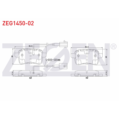 Fren Disk Balata Arka Alfa Romeo Giulietta (191)(2010->)  ZEGEN ZEG1450-02
