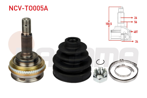 Aks Kafası Ön Dış Sağ veya Sol NAGAMA NCV-TO005A