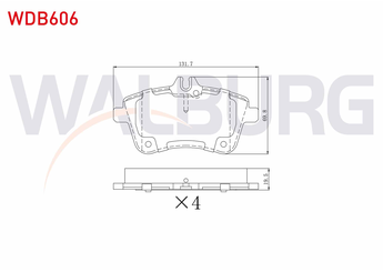 Fren Disk Balata Ön WALBURG WDB606  