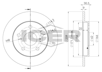 Fren Disk Ayna Arka Sağ ve Sol SWAPP 43306  4243112260 4243102190 42431-02190 42431-12260
