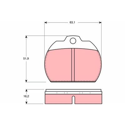 Fren Disk Balata Ön Volkswagen Käfer 1200 (Tip 1)(08.1978->1985)  TRW GDB591