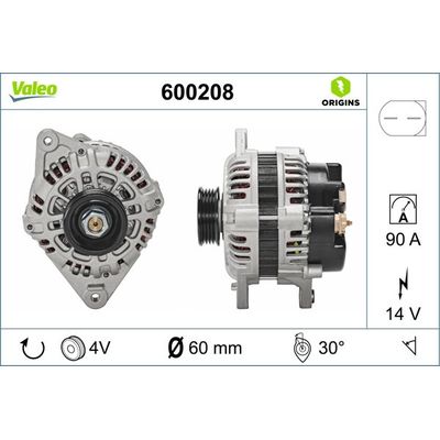 Alternatör  VALEO 600208