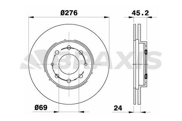 Fren Disk Ayna Ön Sağ ve Sol Mitsubishi Galant S.Wagon (EA0)(1997->)  BRAXIS AE0604