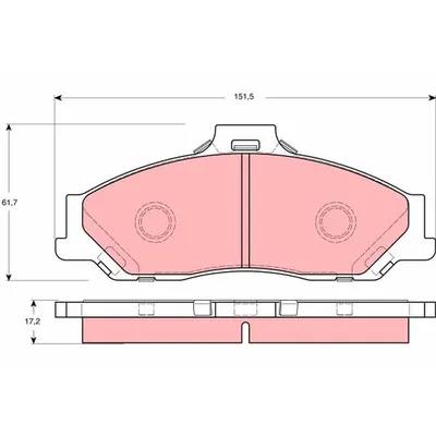 Fren Disk Balata Ön Ford Ranger (ER)(03.1999->)  TRW GDB3238