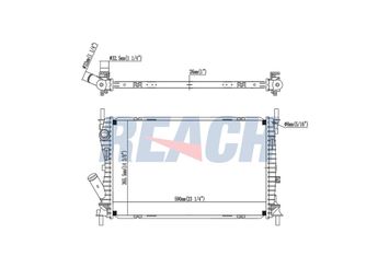 Su Radyatörü  MGA 80406  1359244 1334250 1334654 1344810 5S6H8005AA 5S6H8005AB 5S6H8005AC 5S6H8005AD