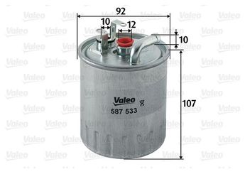 Yakıt Filtresi  VALEO 587533  6110900852 6110920201 6110920601 6680920101 6680920201 A6110900852 A6110920201 A6110920601 A6680920101 A6680920201