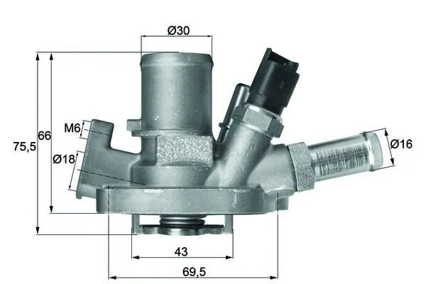 Termostat 80 °C  Abarth 500 Cabrio (312)(2022->)  MAHLE TI 151 80