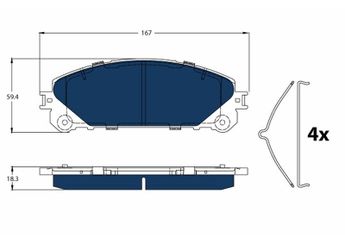 Fren Disk Balata Ön TRW GDB3484BTE  44650E010 04465-0E010