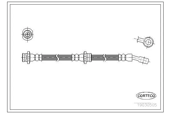 Fren Hortumu Ön Sağ veya Sol Nissan Micra (K10)(12.1982->)  SVAC 73-0127
