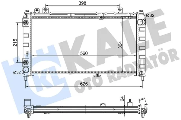 Su Radyatörü  Lada Kalina 2 Hatchback (2192)(2014->)  KALE 361685