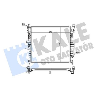 Su Radyatörü  Mercedes ML -Serisi (BM 163)(09.1997->)  KALE 361100