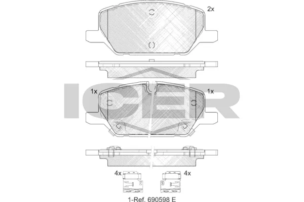 Fren Disk Balata Ön Opel Insignia B Grand Sport (2017->)  OPEL ORJINAL 42794673
