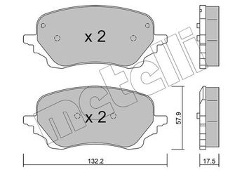 Fren Disk Balata Ön METELLI 22-1247-0  KTL1TC2K021AB 2413372 2425653 2588897 37204696 KTL1TC2K021AA KTL1TC2K021AC