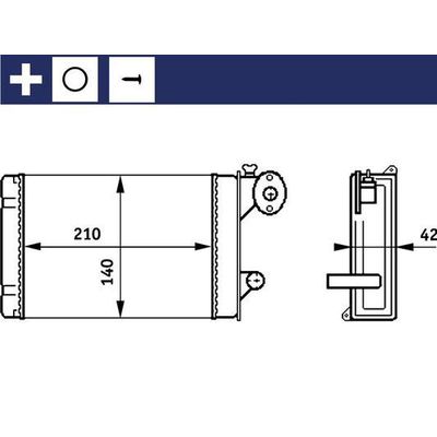Kalorifer Radyatörü  Volkswagen Polo II 2F (801/803)(10.1990->1994)  MAHLE AH 158 000S