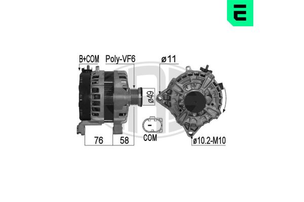 Alternatör  BMW 5 Serisi Sedan (F10)(08.2010->)  ERA 209256
