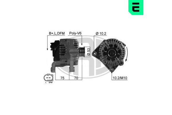 Alternatör  BMW X3 Serisi (E83)(09.2003->)  ERA 210530A