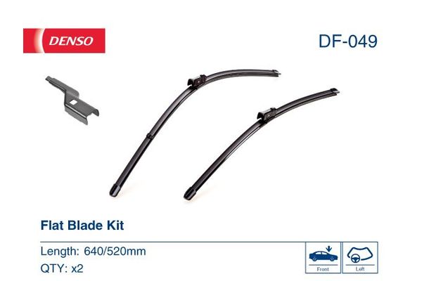 Silecek Süpürgesi Ön Muz Tip 640/520 mm - 25/20 inç Audi RS 7 Sportback (4GF)(07.2014->)  DENSO DF-049