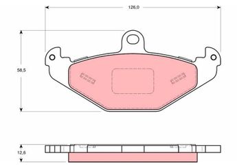 Fren Disk Balata Arka TRW GDB1494  LOTUSA117J0085S 4801664 4801293 A117J0085S 48 01 664 9199059 93181371