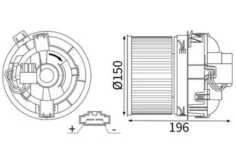 Kalorifer Motoru  MAHLE AB 449 000S  6441EW 6441.EW