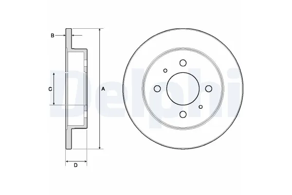 Fren Disk Ayna Arka Sağ ve Sol Mitsubishi Carisma 4 Kapı (DA0)(1996->)  DELPHI BG3112