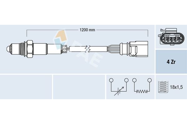 Oksijen (Lambda) Sensörü  Audi Q7 (4L)(03.2006->)  FAE 77770