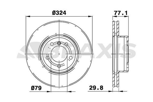 Fren Disk Ayna Ön Sağ ve Sol BMW 6 Serisi Coupe (E63)(2003->)  BRAXIS AD0189
