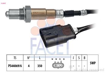 Oksijen (Lambda) Sensörü  FACET 10.8097  55219791 51774422 55202416 1558873 1 558 873 1754236 1 754 236 9S519G444AA 9S51-9G444-AA BS519G444BA BS51-9G444-BA 55 202 416