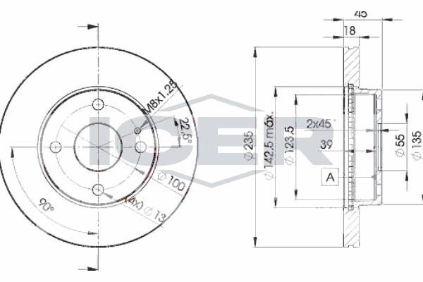 Fren Disk Ayna Ön Sağ ve Sol WALBURG WBD1132